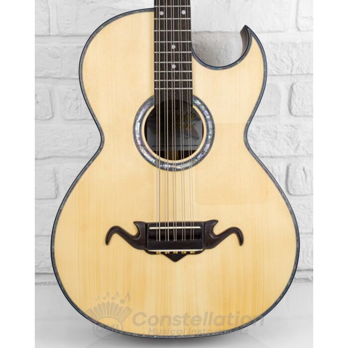 Jesus Sevillano C1 Bajo Quinto Single Cutaway with SKB Hard Case and Sound Hole Pickup - Natural