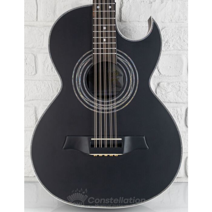 Sevillano C1 Bajo Quinto Single Cutaway with SKB Hard Case and Sound Hole Pickup - Satin Black