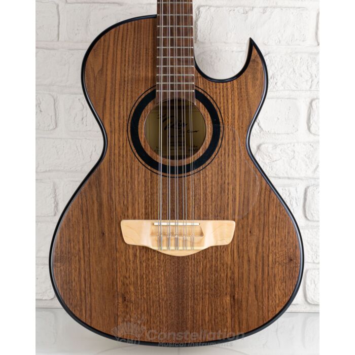 Del Rio Bajo Quinto with Sound Hole Pickup and SKB Case - Single Cutaway - Natural Satin Finish