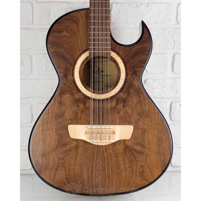 Del Rio Bajo Quinto with Sound Hole Pickup and SKB Case - Single Cutaway - Natural Gloss Finish