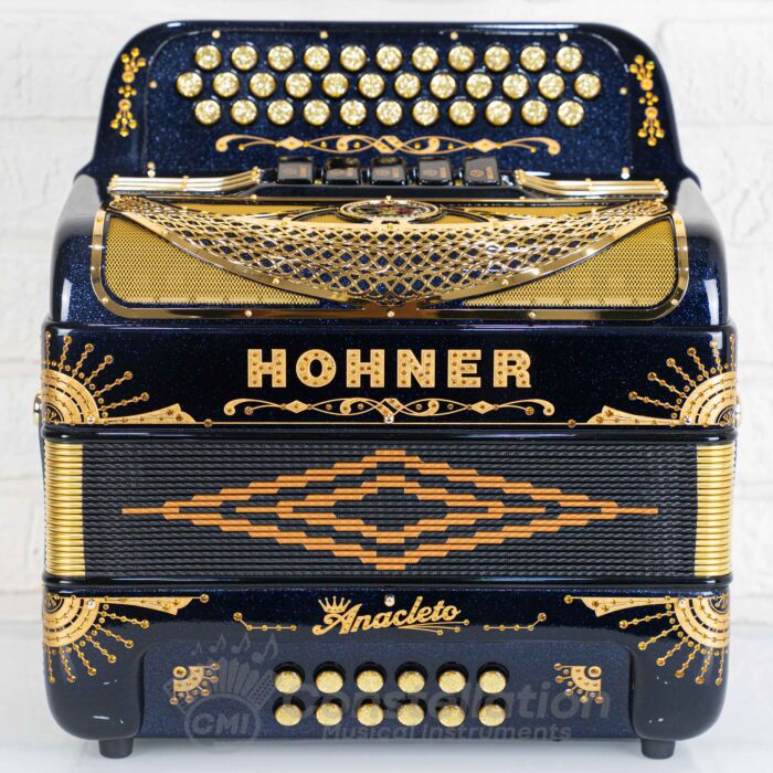 Hohner Anacleto Rey Del Norte 5 Switch Compact Button Accordion - Black C14