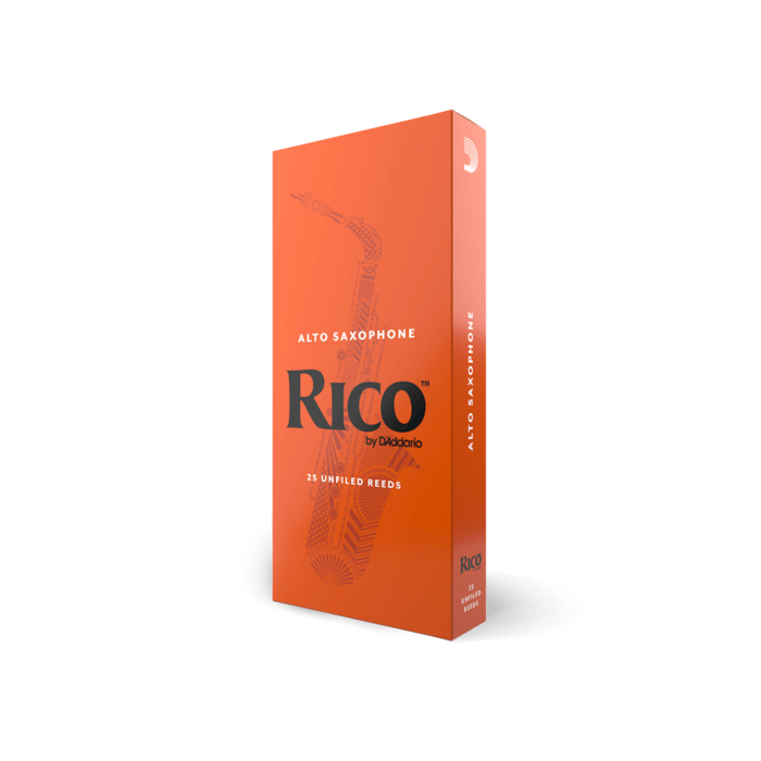 D'Addario Rico Alto Saxophone Reeds - 25-Pack - Choose Strength