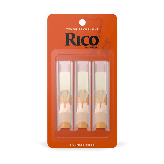D'Addario Rico Tenor Saxophone Reeds - 3-Pack - Choose Strength