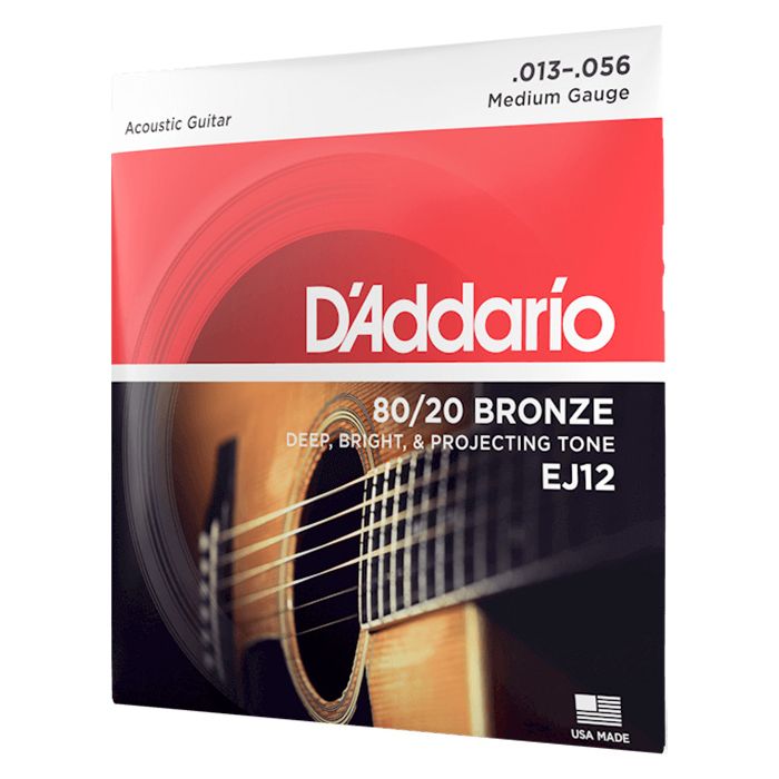 D'Addario EJ12 80/20 Bronze Medium Acoustic Guitar Strings