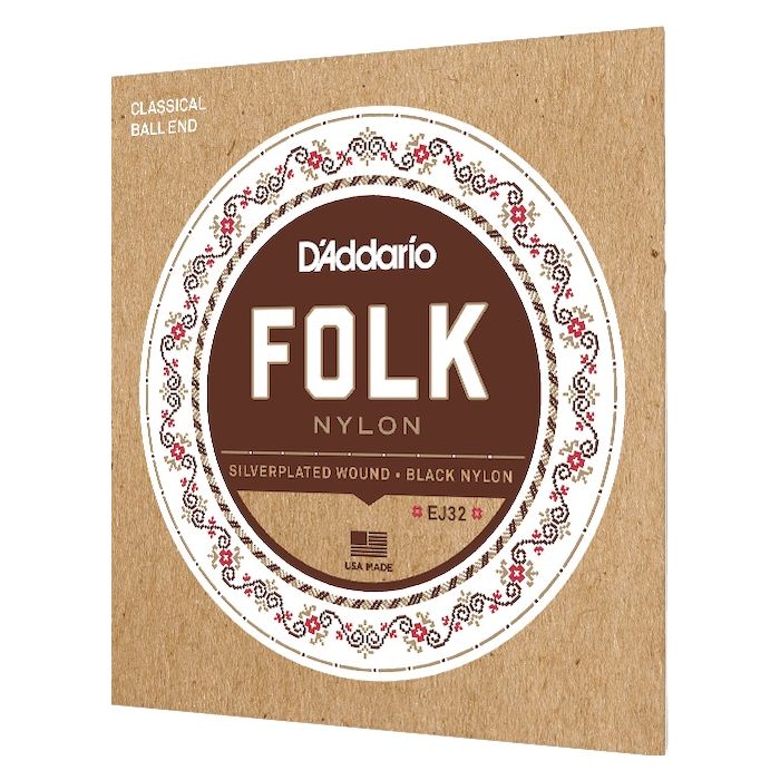 D'Addario EJ32 Folk Black Nylon Classical Guitar Strings