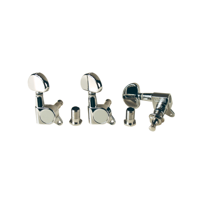 Golden Gate F-2075 Acoustic Guitar Tuners – 6 Individual (3+3) – Nickel