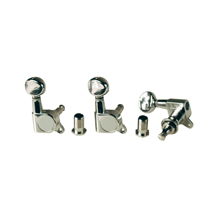 Golden Gate F-2080 Acoustic Guitar Tuners – 6 Individual (3+3) – Nickel