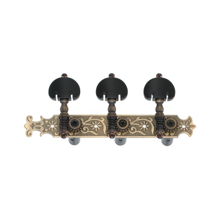 Golden Gate F-2108 Classical Guitar Tuners – 2 Planks (3+3) – Antique Brass