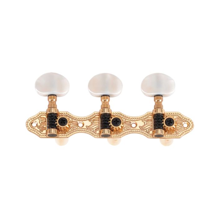 Golden Gate F-2110 Classical Guitar Tuners – 2 Planks (3+3) – Gold & Black