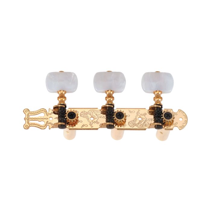 Golden Gate F-2112 Classical Guitar Tuners – 2 Planks (3+3) – Gold & Black