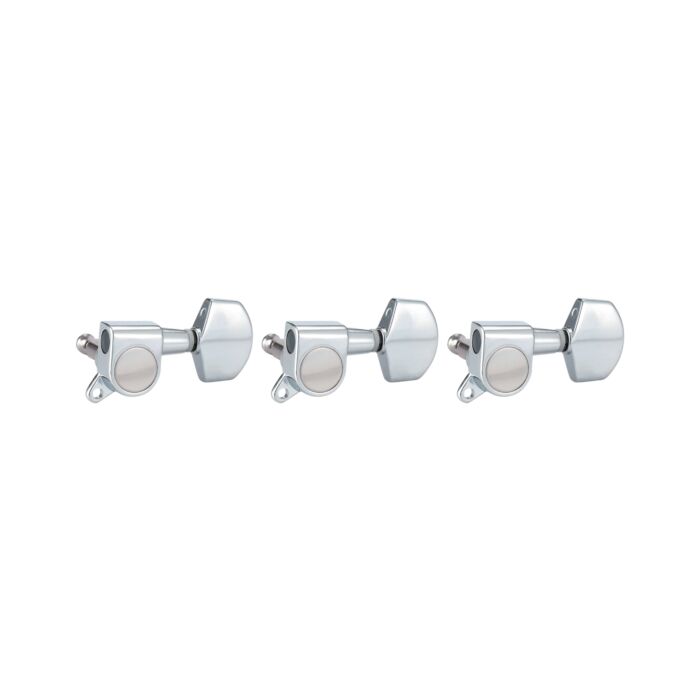 Golden Gate F-2205 Deluxe Acoustic Guitar Tuners – 6 Individual (3+3) – Chrome