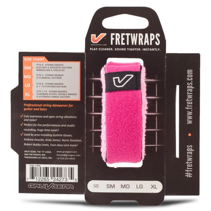 Gruv Gear FretWraps - Pink - 1 Pack - Choose Size