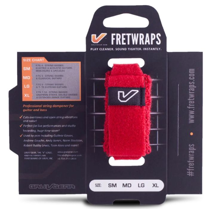 Gruv Gear FretWraps - Red - 1 Pack - Choose Size
