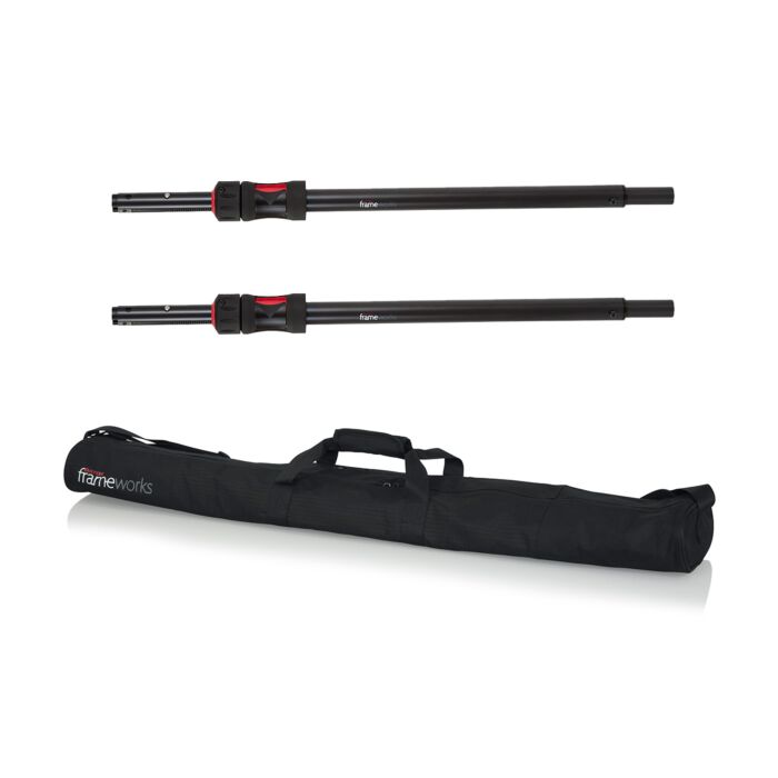 Gator Frameworks ID Series Speaker Sub Pole with Lift Assistance - 2 Pack w/Carry Bag
