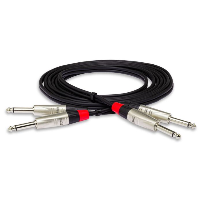 Hosa HPP Pro Stereo Interconnect Dual REAN 1/4 in TS to Same - 3ft. to 10ft.