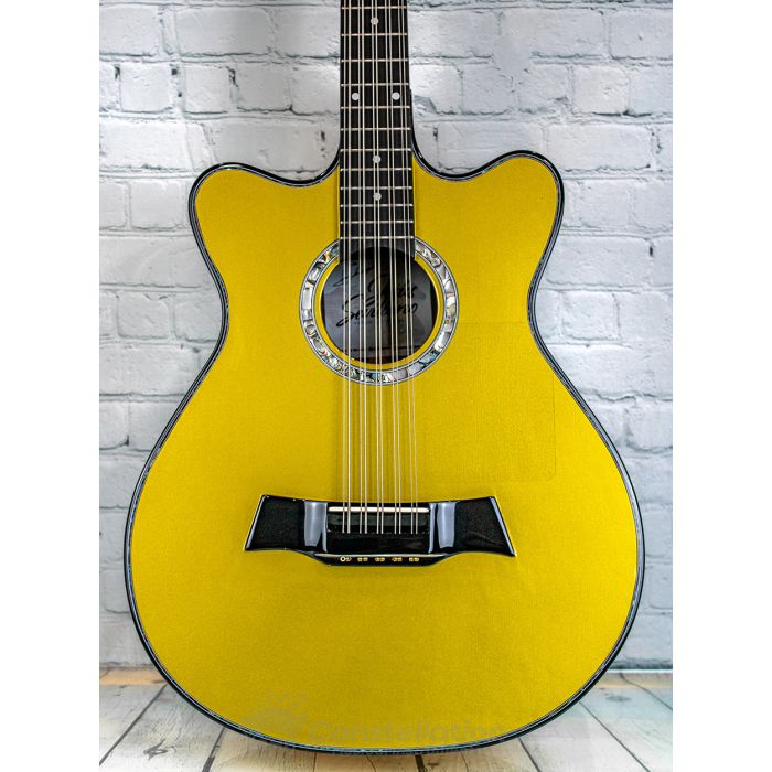 Sevillano R2 Bajo Quinto Double Cutaway with EMG Pick-up and SKB Case - Las Vegas Gold