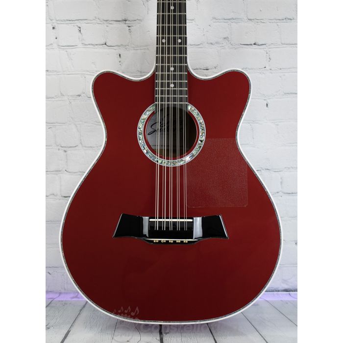 Sevillano R2 Bajo Quinto Double Cutaway with EMG Pick-up and SKB Case - Candy Apple Red