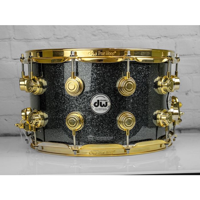 DW Collector's Series Snare Drum - 8 x 14-inch - Black Galaxy - Gold Hardware