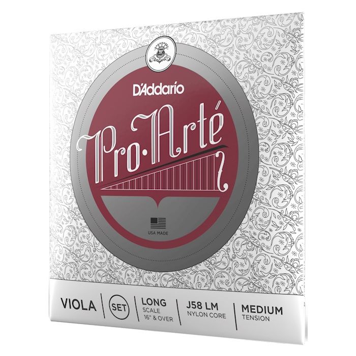 D'Addario Pro Arte J58 LM Long Scale Medium Tension Viola String Set