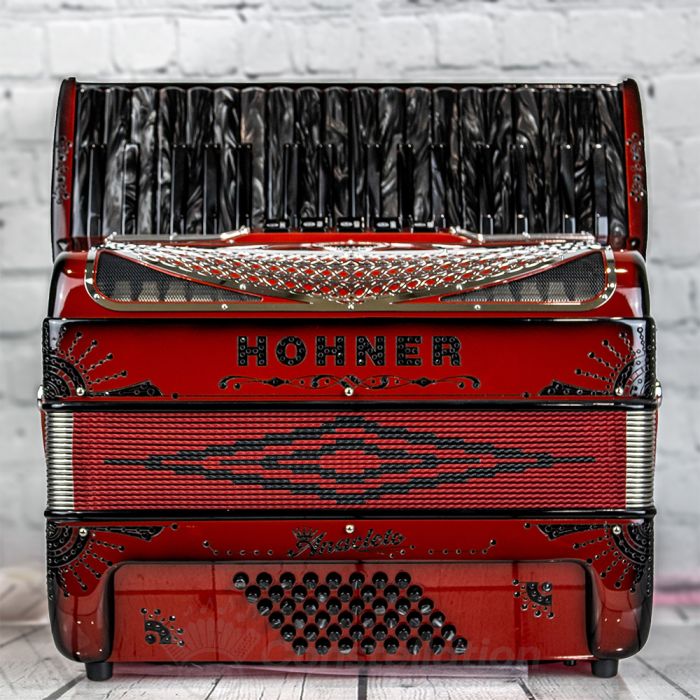 Anacleto Latino 34 Key 48 Bass Piano Accordion - Ruby Red For Sale