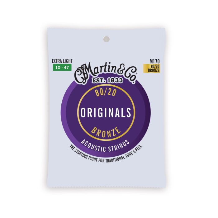 Martin M170 80/20 Bronze Extra Light Acoustic Guitar Strings