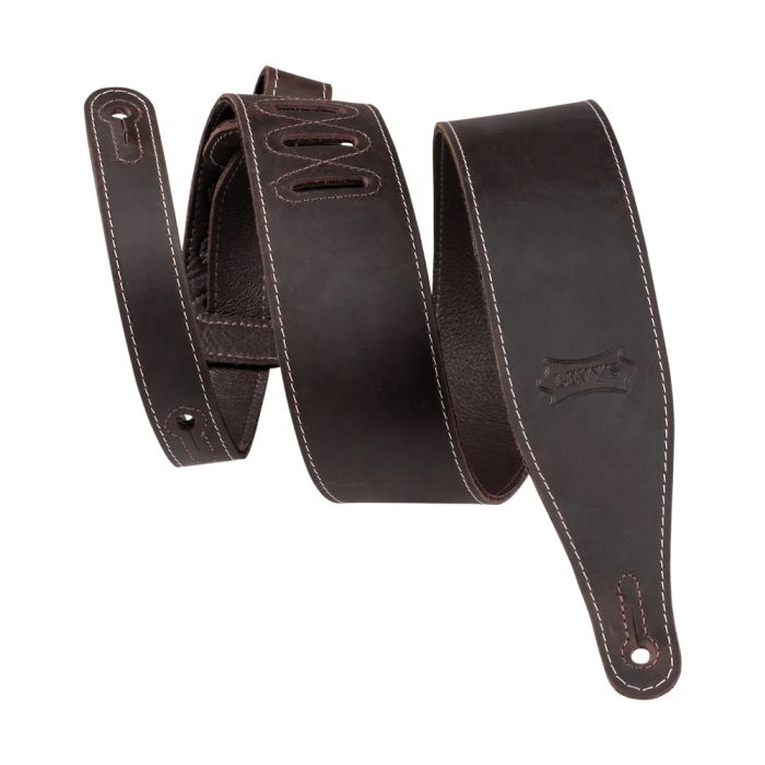 Levy's 2.5 inch Like Butter Series Guitar Strap - Dark Brown