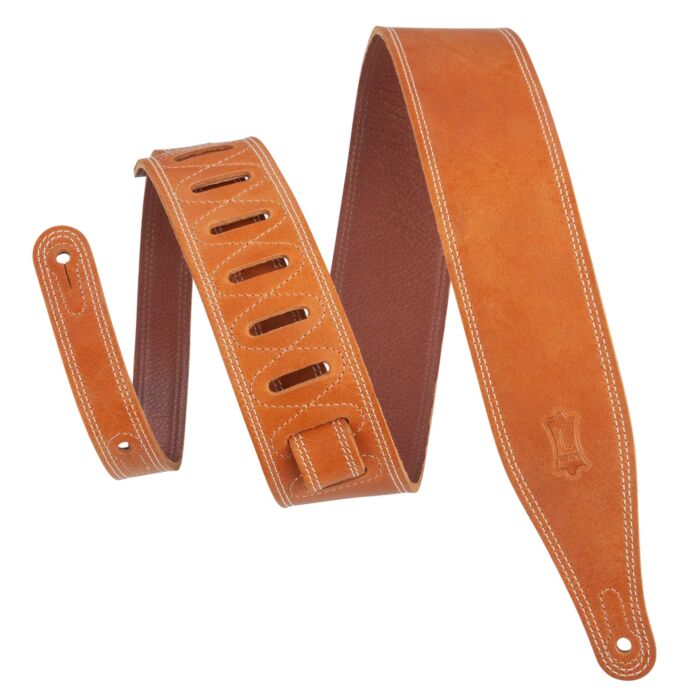 Levy's M17BDS-TAN 2.5 inch Like Butter Series Leather Guitar Strap - Tan
