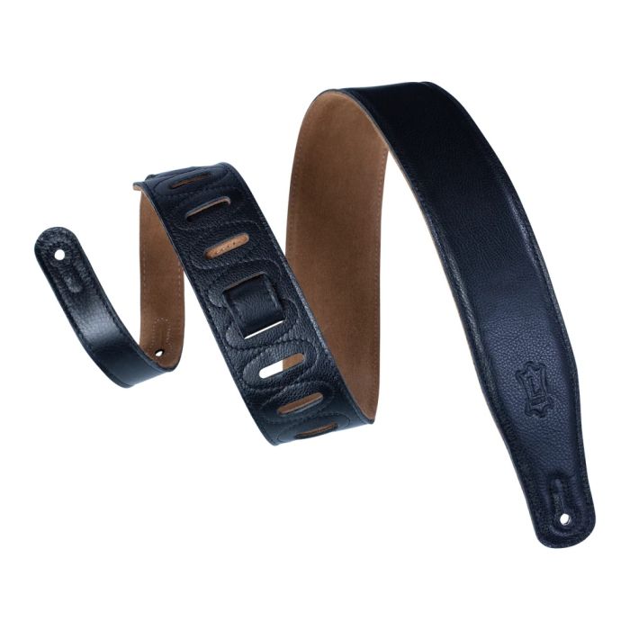 Levy's 2.5 inch Staple Series Padded Guitar Strap - Black