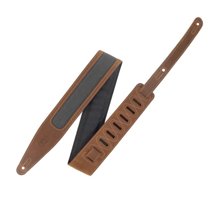 Levy's 2.5 inch Voyager Pro Series Guitar Strap - Brown Gray