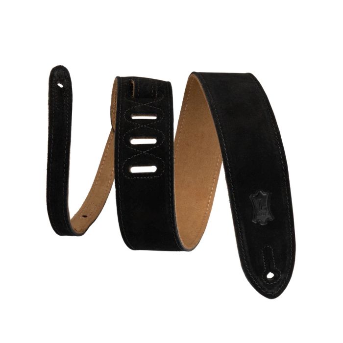 Levy's 2 inch Simply Suede Series Guitar Strap - Black