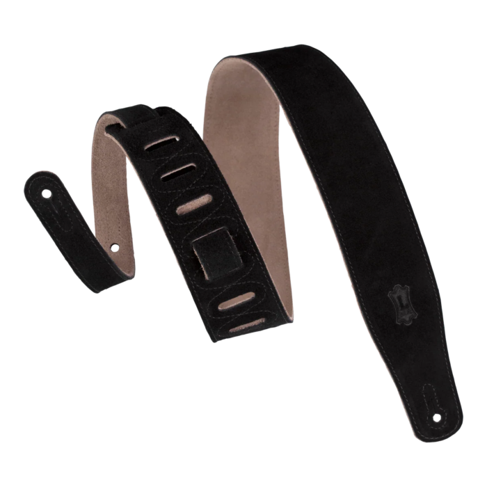Levy's 2.5 inch Simply Suede Series Guitar Strap - Black