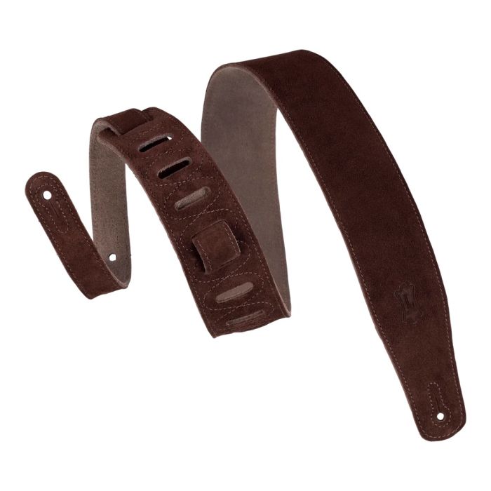 Levy's 2.5 inch Simply Suede Series Guitar Strap - Brown