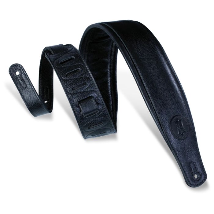 Levy's 3.25 inch Signature Legacy Series Guitar Strap - Black on Black