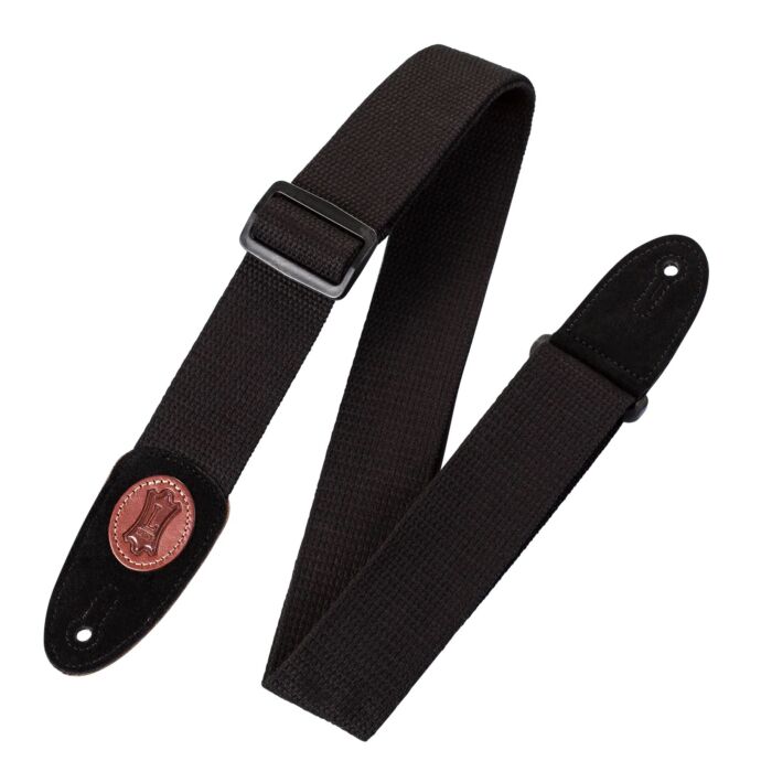Levy's MSSC8-BLK 2 inch Signature Cotton Guitar Strap - Black