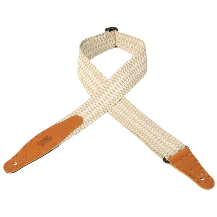 Levy's 2 inch Cotton Weave Series Guitar Strap - White Tan