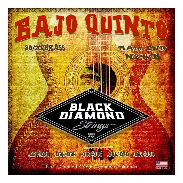 Black Diamond 80/20 Brass Ball End Bajo Quinto Strings