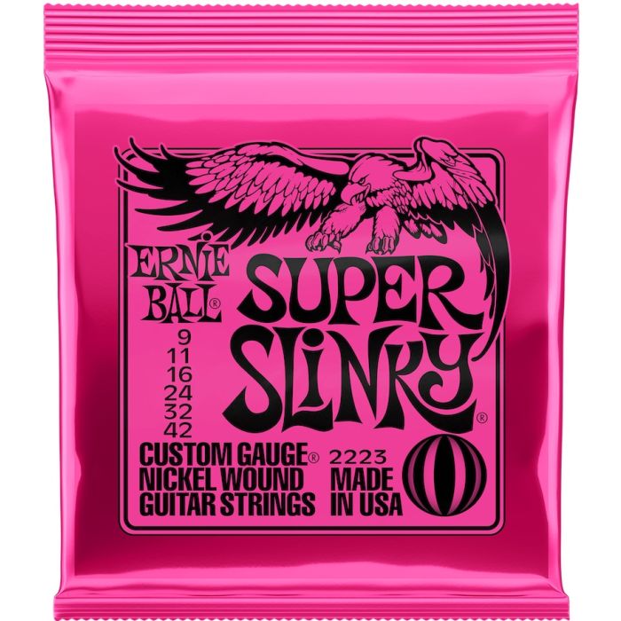 Ernie Ball Super Slinky Nickel Wound Electric Guitar Strings - 9-42 Gauge