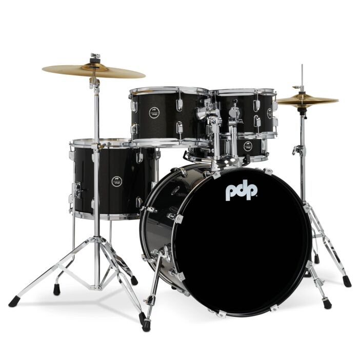 PDP PDCE15KTIB Center Stage 5-Piece Drum Set - Iridescent Black Sparkle FinishPly