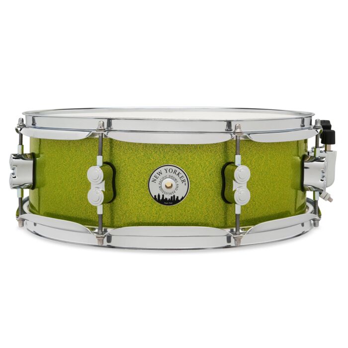 PDP New Yorker Poplar Snare Drum - 5 x 14-Inch - Electric Green Sparkle Finish Ply
