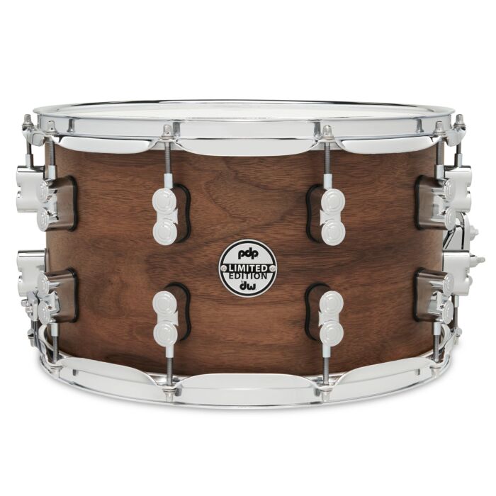 PDP PDSN0814MWNS 20-Ply LTD Maple Walnut Snare Drum - 8 x 14-Inch - Natural Satin Finish