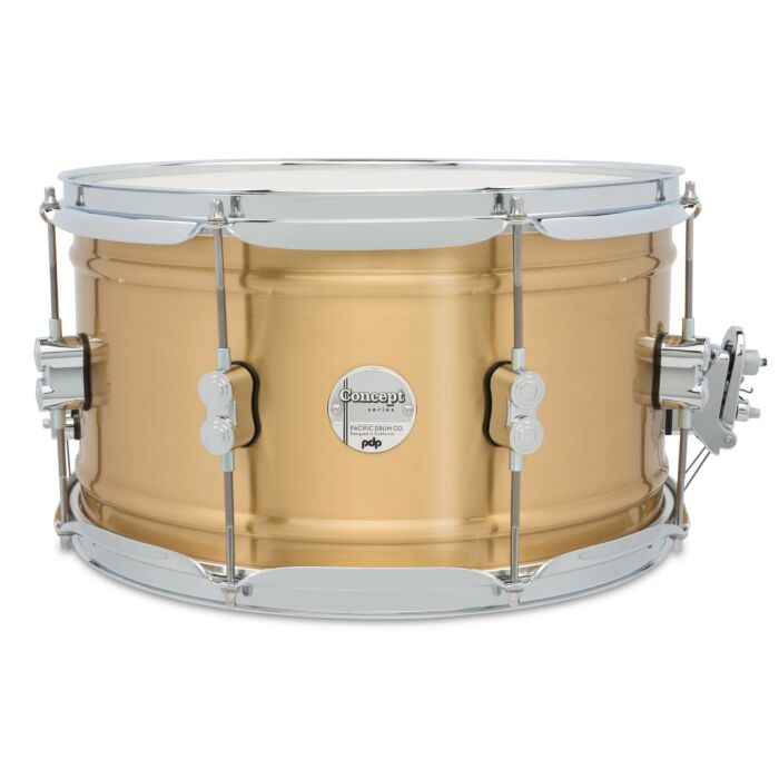 PDP PDSN0814NBBC Concept Series Snare Drum - 8 x 14-Inch - Brushed Brass Finish