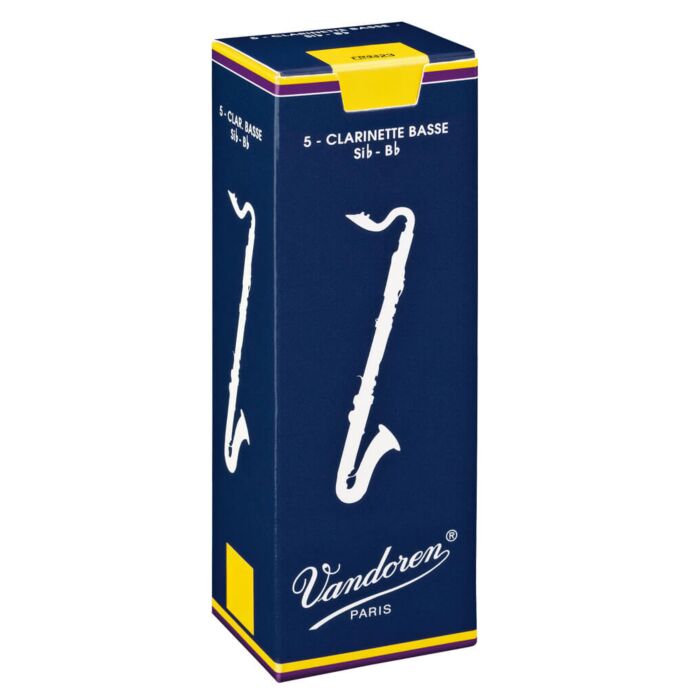 Vandoren Traditional Bass Clarinet Reeds - 5-Pack - Choose Strength