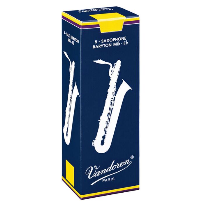 Vandoren Traditional Baritone Saxophone Reeds - 5-Pack - Choose Strength