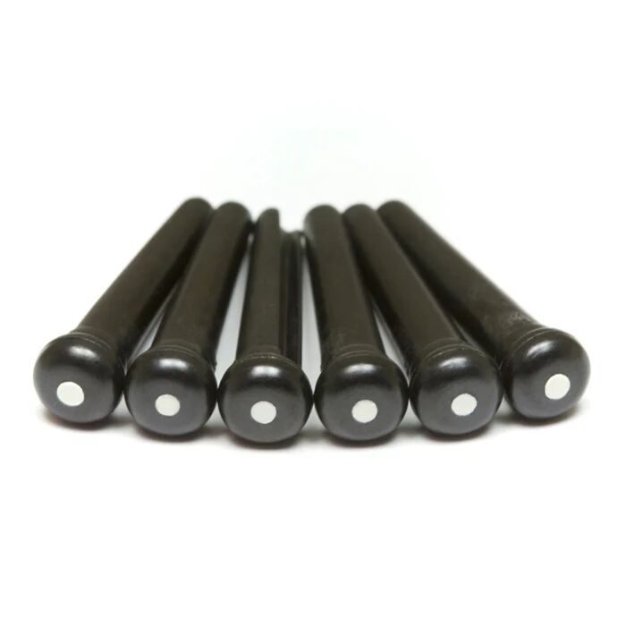 TUSQ Traditional Bridge Pins 2mm - Black - 6pk