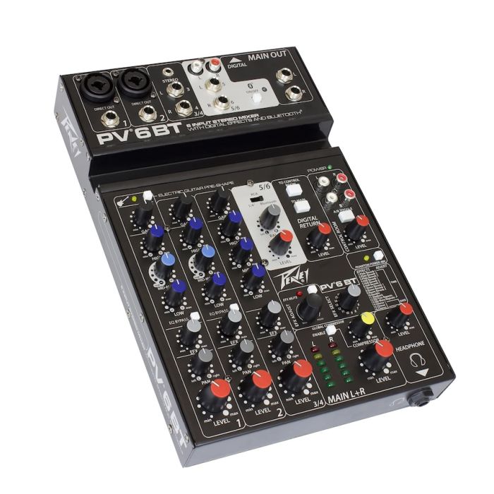 Peavey PV 6 BT 6-channel Compact Analog Mixer with Bluetooth