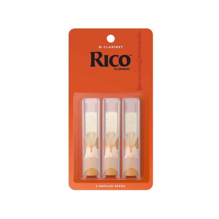D'Addario Rico Bb Clarinet Reed - 3-Pack - Strength 2.5