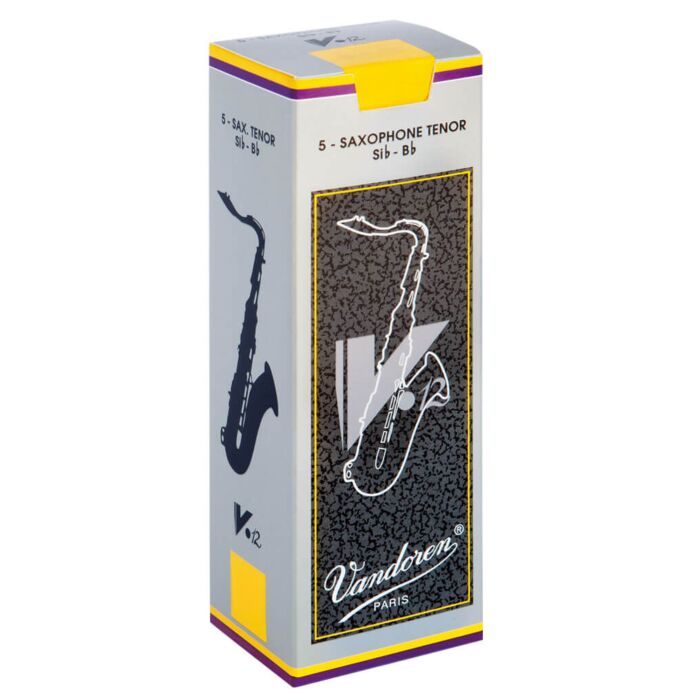 Vandoren V12 Tenor Saxophone Reeds - 5-Pack - Choose Strength