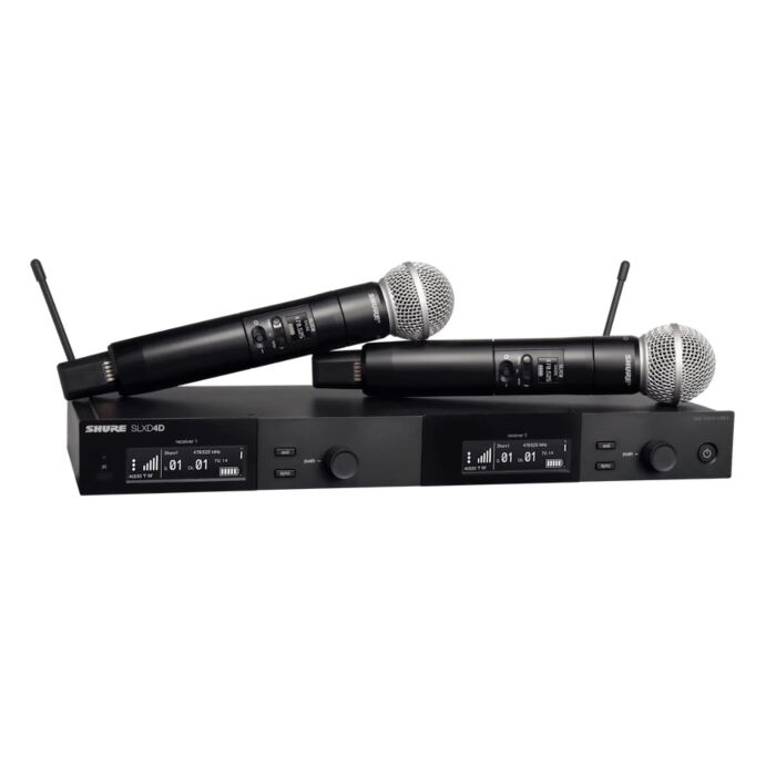 Shure Dual Wireless System with 2 SLXD2/58 Handheld Transmitters