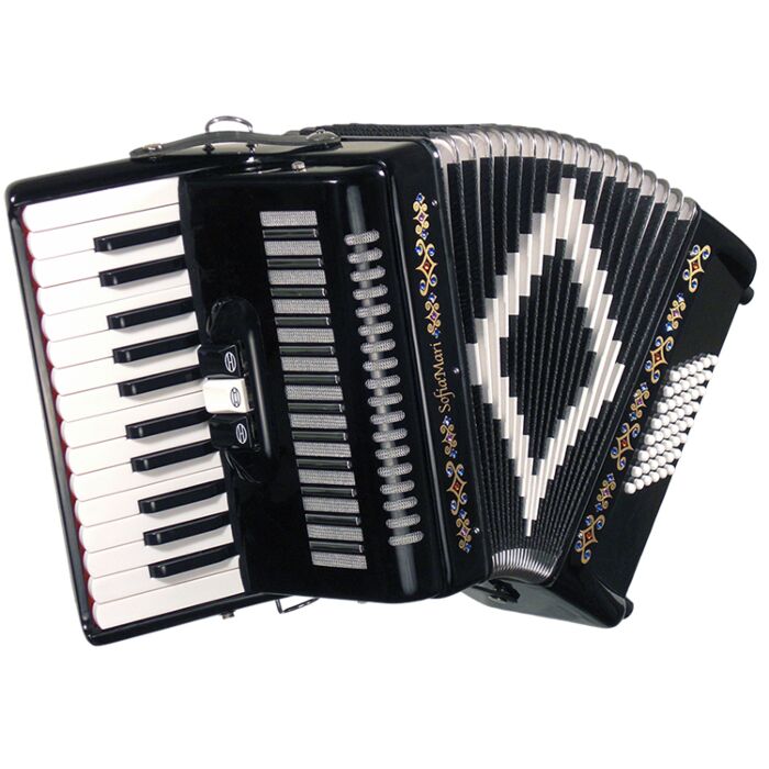 SofiaMari 26 Key and 48 Bass Piano Accordion - Black