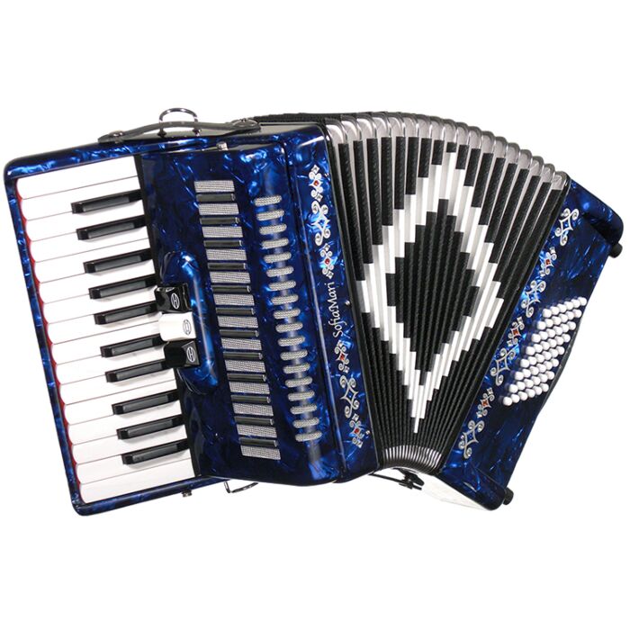 SofiaMari 26 Key and 48 Bass Piano Accordion - Dark Blue Pearl